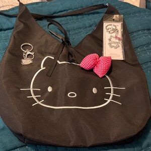 Hello Kitty Black and Pink Shoulder Bag